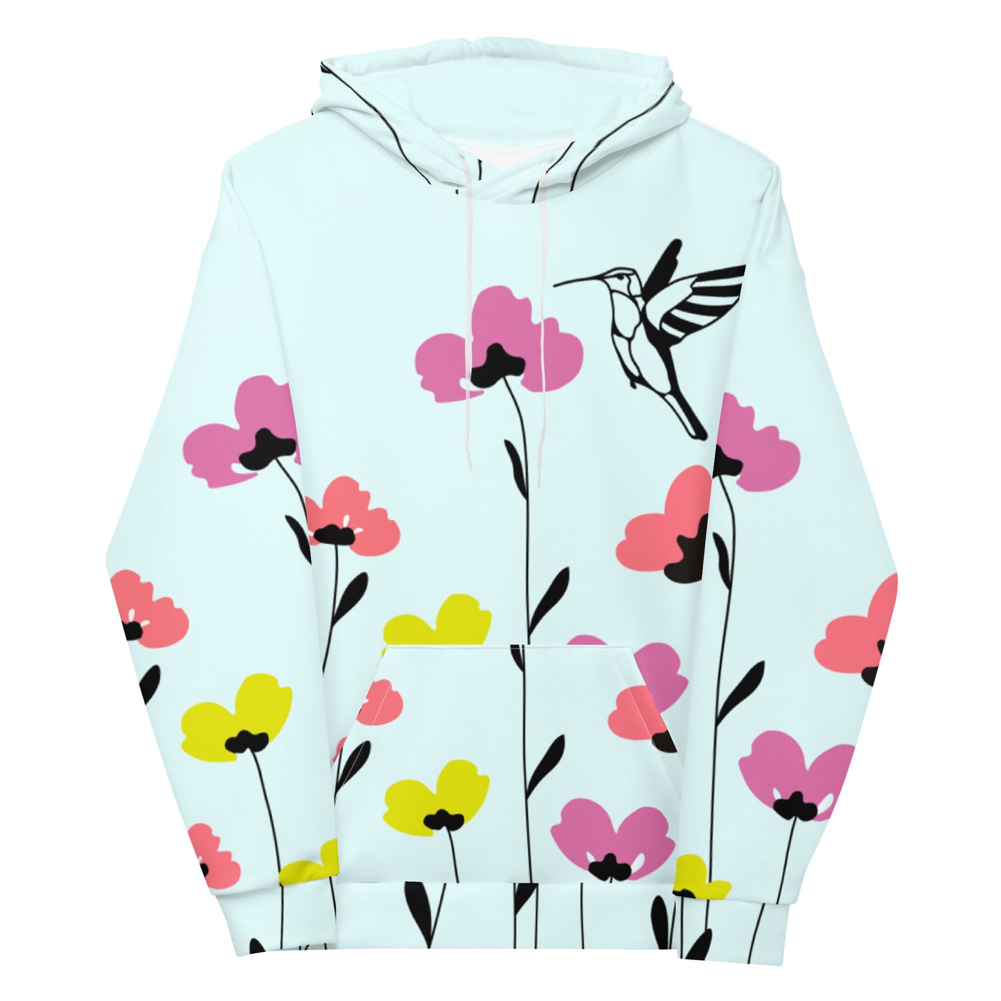 Hummingbird floral print Unisex Hoodie
